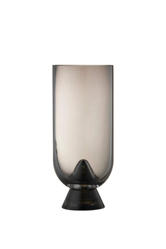 GLACIES vase black glass